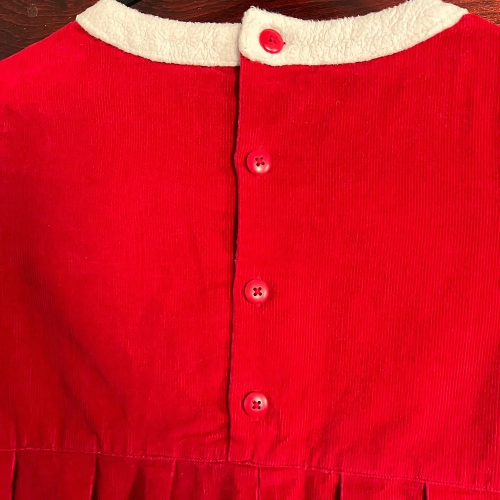 Hannah Anderson Girls Holiday Christmas Dress Red Corduroy size 6/6X